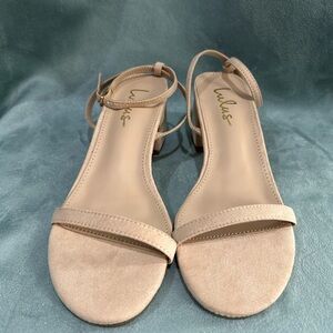 Lulu's Beige Strap Heels